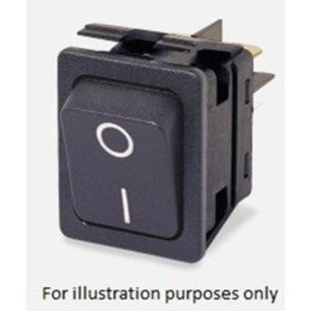 ARCOELECTRIC Rocker Switch, Dpst, On-Off, Latched, Quick Connect Terminal, Softline Matt Type Actuator, Panel C6050ALBB-1197W